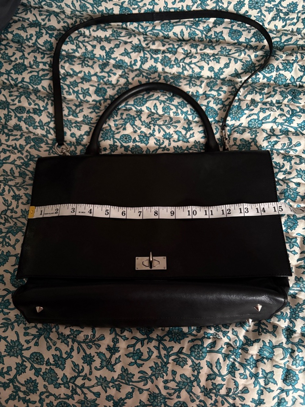 Givenchy Black Leather Crossbody Satchel - Picture 9 of 10